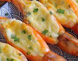 Cheesy Baked Butterflied Shrimp