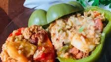 Cheesy Jambalaya Stuffed Peppers
