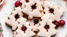 Cherry Almond Linzer Cookies