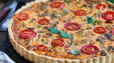 Cherry Tomato and Cheese Quiche