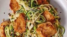 Chicken Alfredo with Zucchini Noodles