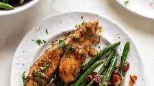 Chicken Marsala with Almond Green Beans