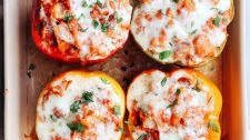 chicken parm stuffed peppers