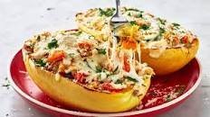 Chicken Primavera Spaghetti Squash Boats