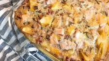 Chicken, Wild Rice, and Acorn Squash Casserole