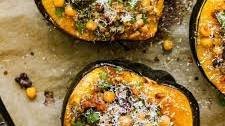 Chickpea & Feta Stuffed Acorn Squash (Vegetarian)