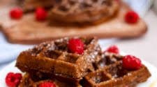 Chocolate Waffles with Banana