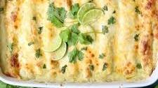 Cilantro Lime White Chicken Enchiladas