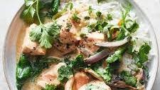 Coconut-Miso Salmon Curry