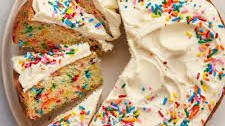Confetti Snacking Cake with Cream Cheese Frosting