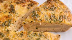 Crab, cheddar and chive omelette