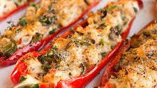 Crab Stuffed Peppers Recipe with Lemon-Basil Butter