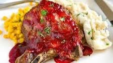 Cranberry Glazed Pork Loin Chops