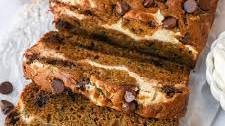 Cream Cheese Swirled Chocolate Chip Zucchini Bread