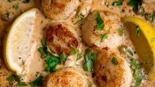 Creamy Garlic Scallops Recipe