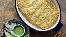 Creamy Green Chile Turkey Enchiladas