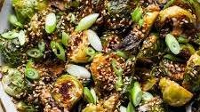 Creamy Sriracha Brussels Sprouts