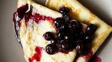 Crepes with Lemon Curd & Blueberry Compote