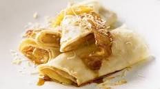 Crepes with pineapple and coconut