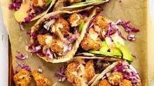 Crispy Cauliflower Tacos {with Sweet Chilli Mayo}