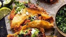 Crispy Chipotle Sweet Potato Tacos with Lime Crema