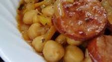 Cuban Smoked Sausage with Chickpeas