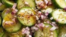 Cucumber Salad with Herb & Garlic Dressing (Vinaigrette)