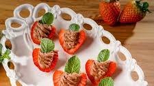 Deviled Strawberries - With Chocolate and Cream Cheese