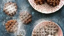 Double Chocolate Mint Waffle Cookies