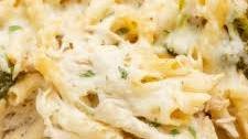 Dump and Bake Chicken Alfredo Casserole