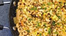 Easy American Goulash with corn