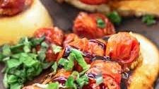 Easy Blistered Tomato Bruschetta