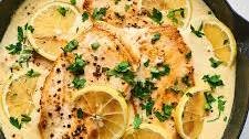 Easy, Creamy Lemon Garlic Skillet Chicken