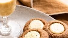 Eggnog Gingerbread Thumbprint Cookies