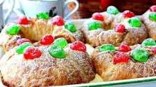 Eggnog Pastry Cream Filled Croissants