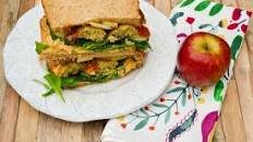 Falafel and Apple Salad Sandwich