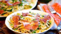 Farfalle with Peas and Prosciutto