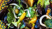 Fennel Orange and Olive Salad, Side Dish for Paella