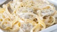 Fettuccine Alfredo with Chicken Sausage