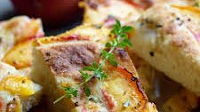 Focaccia With Peaches & Thyme