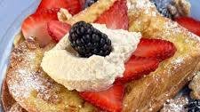 French Toast and Berries with Whip Cream