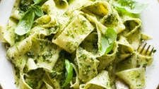 Fresh Pappardelle Pasta with Classic Basil Pesto