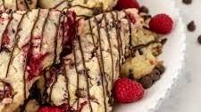 Fresh Raspberry Chocolate Chip Scones