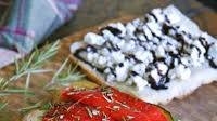 Golden Beet & Roasted Red Pepper Sandwich on Focaccia with Fresh Rosemary, Goat Cheese & Balsamic