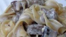 Gorgonzola Beef Stroganoff