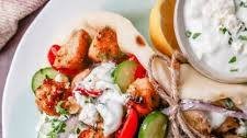 Greek Chicken Gyros with Tzatziki Sauce