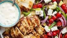 Greek Lemon Garlic Chicken Salad