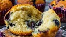 Greek Yogurt Blueberry Muffins (Low Sugar Recipe)