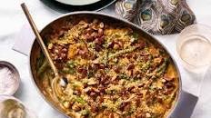 Green Bean Casserole with Almost-Burnt Almonds