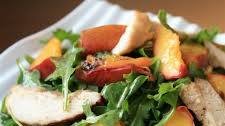 Grilled Chicken, Peach, and Arugula Salad